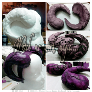 image of BeckieSueDalton's Watch Me Work series, "RamGlam Horns on Headband"